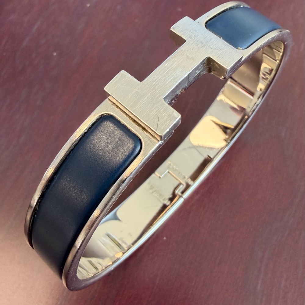 Hermes Navy Cliq Bracelet